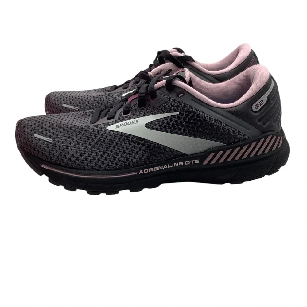 Brooks adrenaline GTS 22 Women's Gray‎ and Pink Athletic Running Shoes